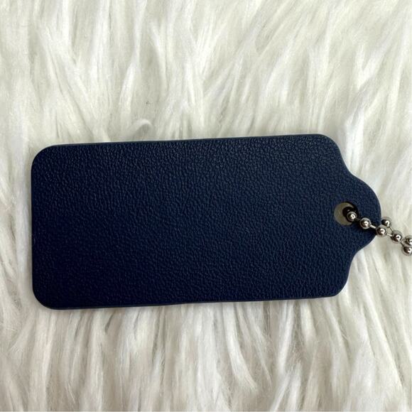2" COACH Blue Fob Bag Charm Hang tag Hangtag - Picture 2 of 2